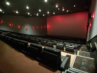 The B&B Theatres ScreenX screen in Liberty, Kansas is more than four stories tall and seven stories wide.