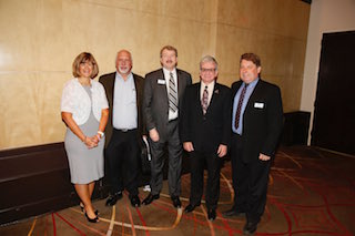 Left to right, Barbara Lange, Jim DeFilippis, Robert Seidel, Pat Griffis, and Paul Chapman at SMPTE 2015.