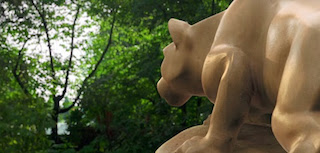 The Penn State Nittany Lion statue.