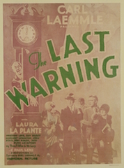 Universal Pictures has restored the 1929 classic mystery The Last Warning.