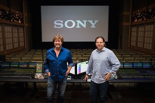 Re-recording mixer Steve Pederson and supervising sound editor Steven Ticknor at the Avid S6 console in Sony’s Anthony Quinn Theatre