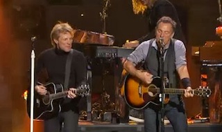 Jon Bon Jovi, Bruce Springsteen performing in documentary 12.12.12: The Concert for Sandy Relief.