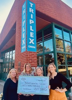Pictured, from left to right are executive director of BIFF, Anne McLaughlin, artistic director of BIFF, Kelley Vickery, president of the board of directors of Triplex Cinema, Nicki Wilson, and vice president of the board of directors of Triplex Cinema, Hannah Wilken. 