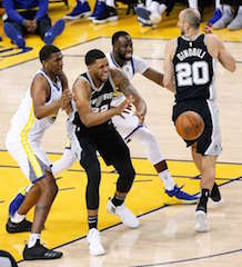 The April 22 National Basketball Association playoffs match of the Golden State Warriors versus the San Antonio Spurs was the first presentation streamed via EclairLive.