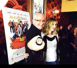 Randall Dark and Kristen Cox at the premiere of their movie Angels Sing.