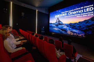 Arena Cinemas’ Sihlcity in Switzerland today became the first theatre in the world to install a Samsung 3D Cinema LED Screen.