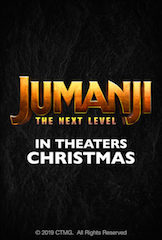 The trailer for Jumanji: The Next Level was shown before the movie in each setting. 