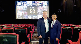 Kirk Edwards CEO VIllage Cinemas, left, and Byung-Hwan Choi CEO CJ  4DPlex.