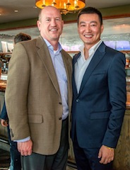 Rob Moore of Paramount Pictures, left, and Zhang Gen Ming of China Movie Media Group. Photo by Rob Latour, Berliner Photography