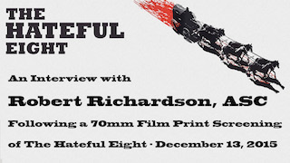 James Mathers interviews Robert Richardson about shooting 70mm film.