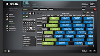 Dolby TMS 4 Schedule view.