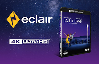 Éclair today announced the launch of its UHD 4K Blu-ray authoring services with the French release of Damien Chazelle’s La La Land.