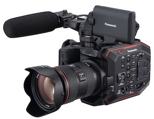 Panasonic is delivering its AU-EVA1 5.7K handheld cinema camera, which has a suggested list price of $7,495.
