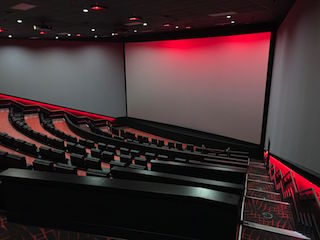 B&B Theatres' custom-built ScreenX amphitheatre.