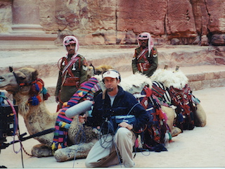 Harber on location in Egypt.