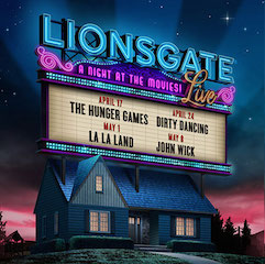 Lionsgate, in conjunction with Fandango, YouTube and the National Association of Theatre Owners, is launching Lionsgate Live! A Night at the Movies to raise money for cinema workers.