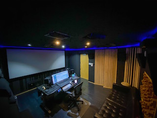Keeley’s Dolby Atmos mix stage, built in 2015, for his company Sound Stryker Post.
