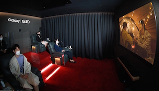 Moviegoers at a Samsung 8K theatre in Seoul. Photo courtesy of Samsung.