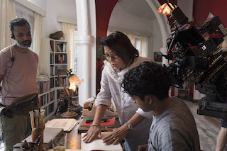 Mira Nair, center, has been trying to make a live-action adaptation of A Suitable Boy ever since its publication in 1993, but the BBC Studios-owned UK production company Lookout Point only recently secured the rights. Photo by Sharbendu De.