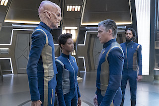 Season 4 of Star Trek: Discovery will bring viewers further into the story than previous seasons, as lead director of photography Philip Lanyon added shooting in full frame to his creative look. Lanyon was the driving force behind using full frame for Discovery, although the decision to introduce full frame was also somewhat technically driven. “Discovery used virtual production environments in Season 4 and the large format can effectively give you softer backgrounds, which was important to control moiré and other artifacts you can get on a LED wall,” he said, “but shooting in full frame is what I wanted for the look and feel of Season 4.”