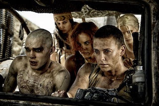 Like its predecessors, Fury Road has a simple premise: loner Max (Tom Hardy) and driver Furiosa (Charlize Theron) race across a desert to escape the masked warlord Immortan Joe (Hugh Keays-Byrne) and his fearsome gang. It’s a relentless, high-speed chase through a ravaged landscape, punctuated by battles, sandstorms and explosions.