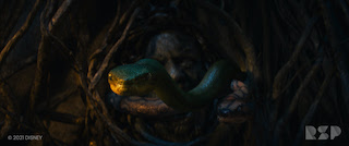 Having the snakes react and understand the actor's dialogue whilst remaining snake-like required finesse.