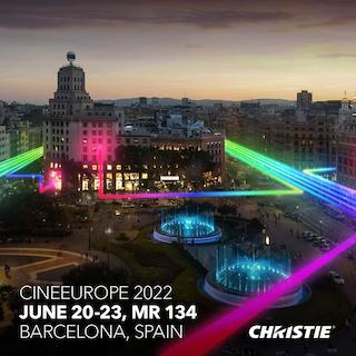 Christie Digital Systems will showcase its full range of cinema technologies at CineEurope, which takes place June 20-23 at the Centre Convencions Internacional Barcelona.
