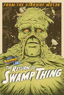 Working with Fathom Events, RiffTrax’s Michael J. Nelson, Kevin Murphy, and Bill Corbett (of Mystery Science Theatre 3000 fame) will be back in cinemas this month with their special brand of comedy with RiffTrax Live:  The Return of Swamp Thing.