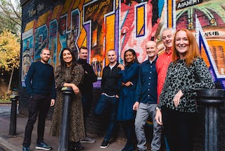 Pictured, left to right, are Phil Greenlow, managing director visual effects (film and episodic); Sharn Gondal, head of people; Luke Dodd, director of visual effects and animation; David Patton, CEO; Michelle David, chief financial officer;  Phil Dobree, founder; Mark Warburg, chief operating officer; and Natalie Llewellyn, managing director animation and originals.
