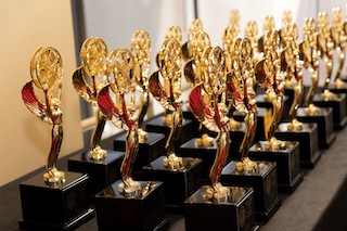 The Motion Picture Sound Editors association hosted a special in-person reception for winners in the 69th Annual MPSE Golden Reel Awards on March 26th at the Bonaventure Hotel in Los Angeles. Sound Editors honored for their work in feature films, long-form and short-form television, animation and documentaries were presented with gold GRA statuettes and joined with colleagues in celebrating their shared craft.
