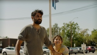 A scene from Land of Gold (co-producer Rose Harwood), in which a first-generation Punjabi truck driver races to help an undocumented Mexican American girl find her family.