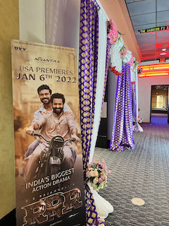 The first film to be featured at the theatre is the Bollywood hit movie RRR, which opened in India in January.