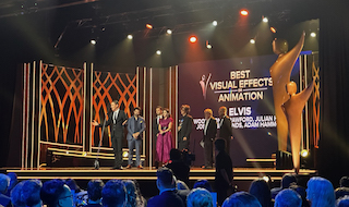 Rising Sun Pictures’ visual effects supervisor Julian Hutchens, alongside fellow nominees Tom Wood, Fiona Crawford, Joshua Simmonds and Adam Hammond have won the 2022 Australian Academy of Cinema and Television Arts Award for Best Visual Effects or Animation for their work on Elvis.
