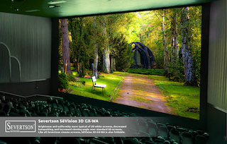 Severtson Screens will feature its enhanced SeVision 3D GX-WA projection screen coating during CinemaCon 2022 at Caesars Palace in Las Vegas, Nevada April 25-28.