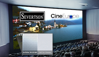 Severtson Screens will feature its next generation SAT-4K AcousticallyTransparent cinema projection screen line and enhanced SeVision 3D GX-WA projection screen coating during CineEurope 2022, held in Barcelona, Spain from June 20-23 at the Centre Convencions Internacional.