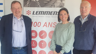 Pictured, from left to right are Ray Boegner, president of Strong Global Entertainment and Strong/MDI, Marie Lemmens, Lemmens board director, Francy Lemmens,  Lemmens chairman of the board of directors.