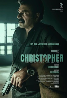 Christopher, a major new Malayam action film directed by B. Unnikrishnan and starring veteran actor and superstar of Indian cinema, Mammootty, follows a maverick cop who is forced to work outside the limits of the law when the system fails. The story weaves across the past and present, while revealing the motives that shape his actions. The film was shot by cinematographer Faiz Siddik.