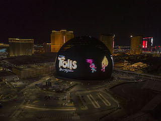 Sphere Entertainment announced that DreamWorks Animation is the first movie studio to launch a brand campaign specifically designed for the Exosphere – the fully programmable LED exterior of Sphere in Las Vegas – in support of DreamWorks’ action-packed new film in the Trolls musical blockbuster franchise, Trolls Band Together, which hits theatres nationwide on November 17.
