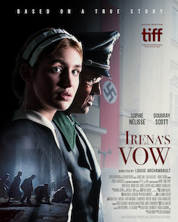 Quiver Distribution and Fathom Events are releasing Irena’s Vow exclusively in theatres nationwide April 15 and 16. The film tells the incredible true story of Irene Gut Opdyke a Polish Catholic nurse who through extraordinary courage risked her life to help hide 12 Jews persecuted by Nazi Germany during WWII.