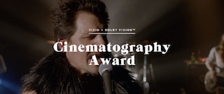 Todd Sheridan wins the first Vizio + Doilby Vision cinematography award.